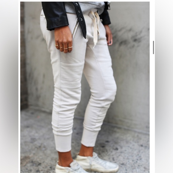 SINCERELY JULES LUX JOGGERS (CREAM/LIGHT TAN) - Picture 2 of 13